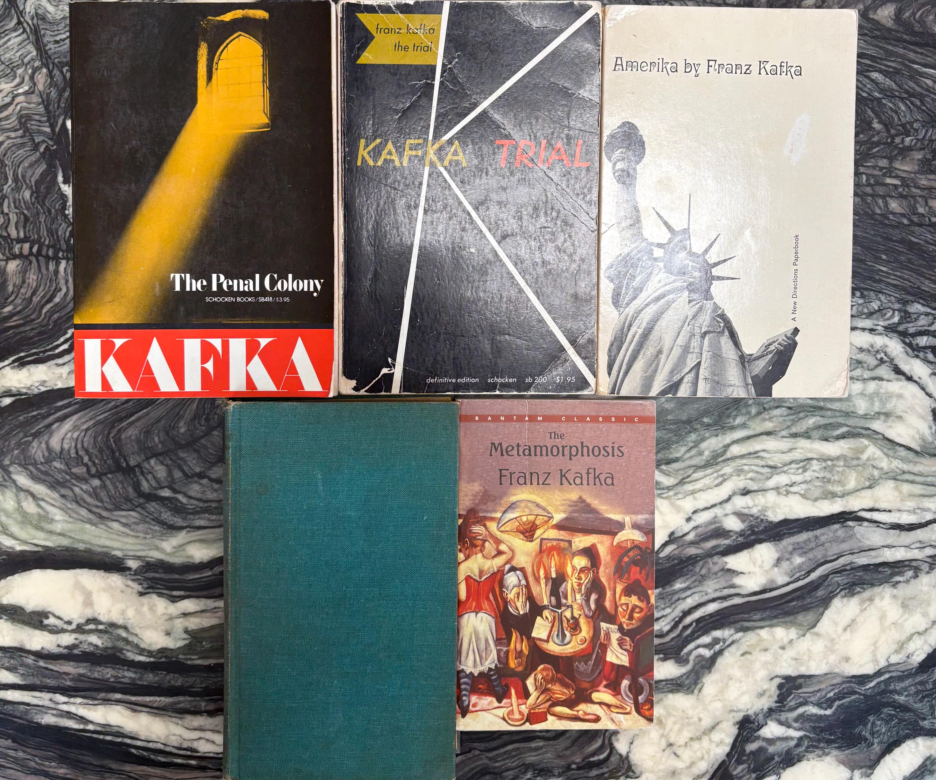 Vintage Book - Lot of 5, Franz Kafka, the Penal Colony, Trial