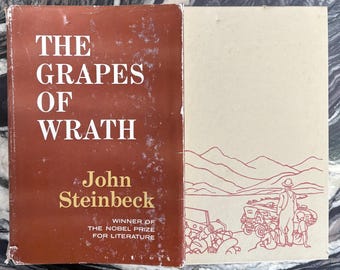 Vintage Book - John Steinbeck, Grapes of Wrath, Viking Press, Book Club Edition, 1967, Hardcover, Dust Jacket