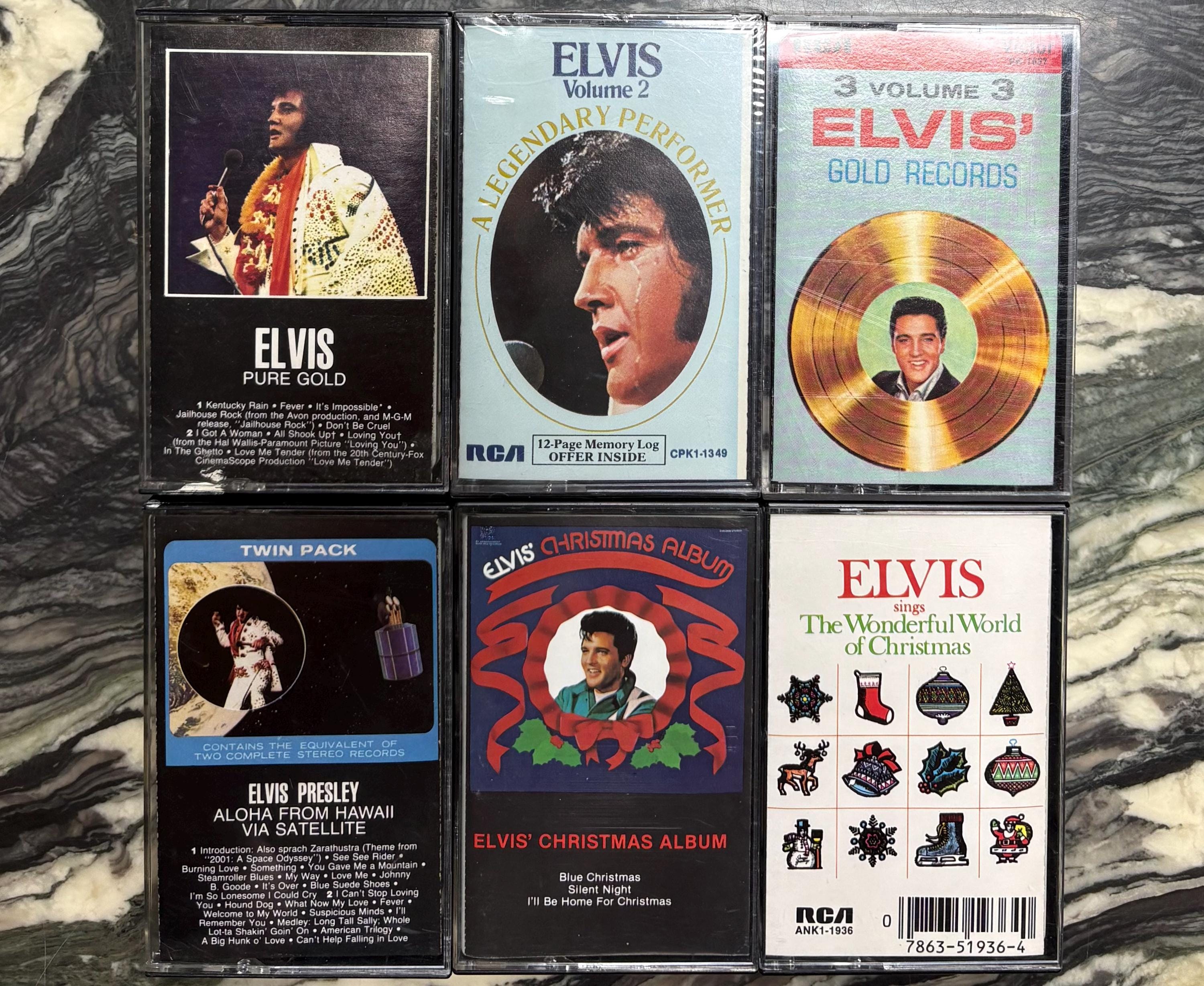 6 X Vintage Cassette Tapes - Elvis Presley, Pure Gold, Legendary