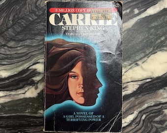 Vintage boek - Stephen King, Carrie, eerste zegeldruk, 1975, paperback