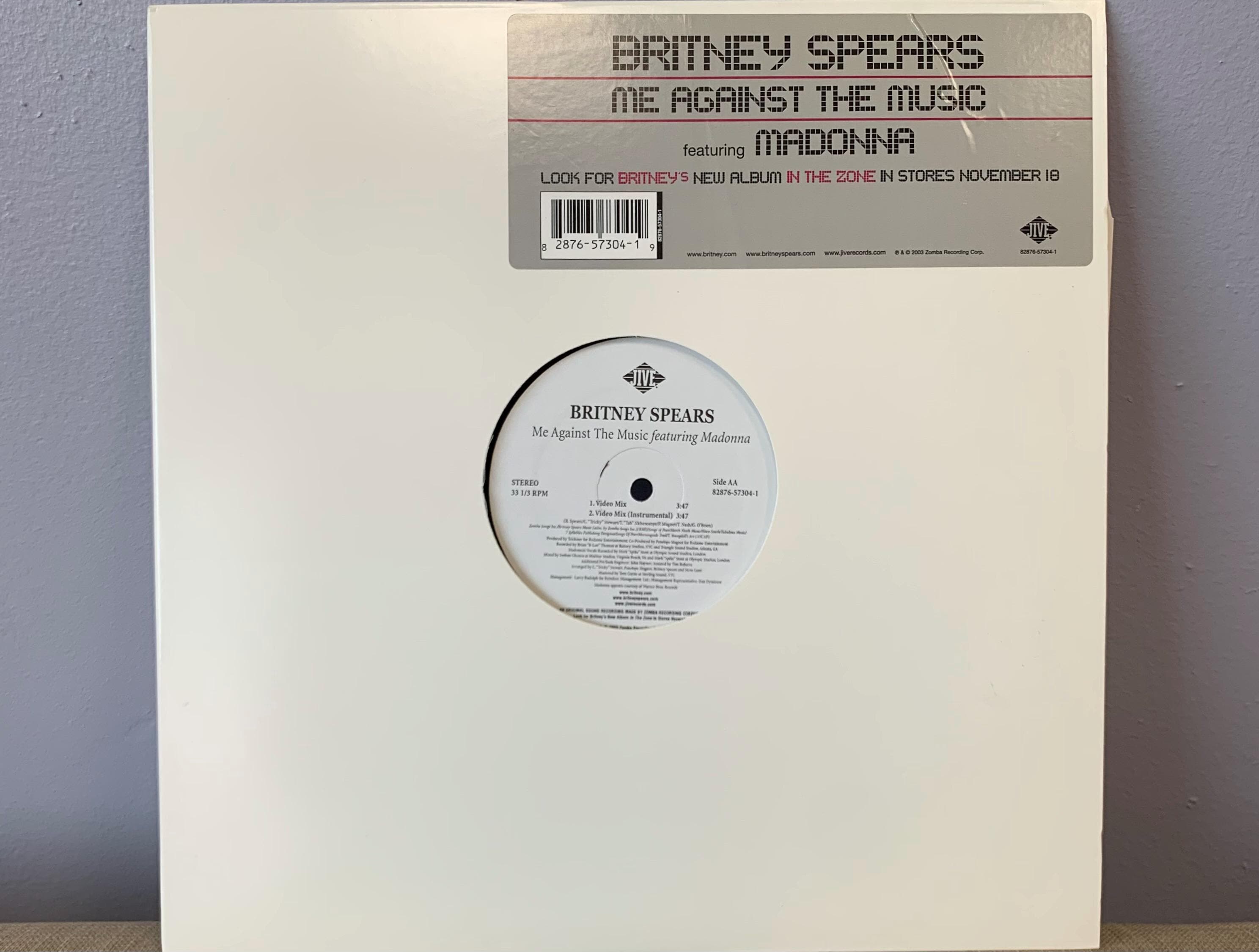 Vintage Vinyl - Britney Spears, Me Against the Music, Featuring
