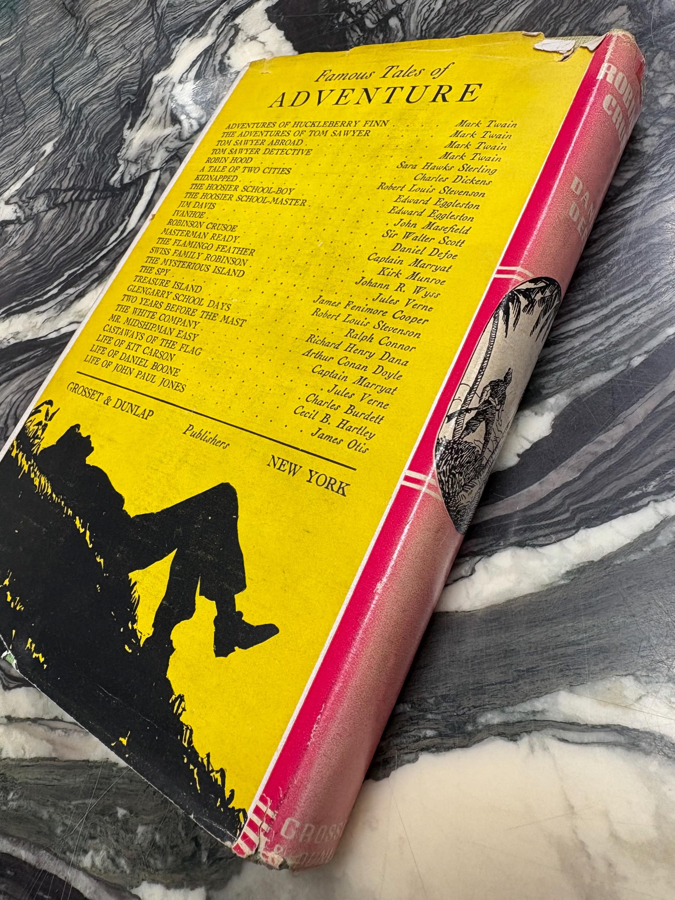 Vintage Book - Daniel Defoe, Robinson Crusoe, Grosset & Dunlap