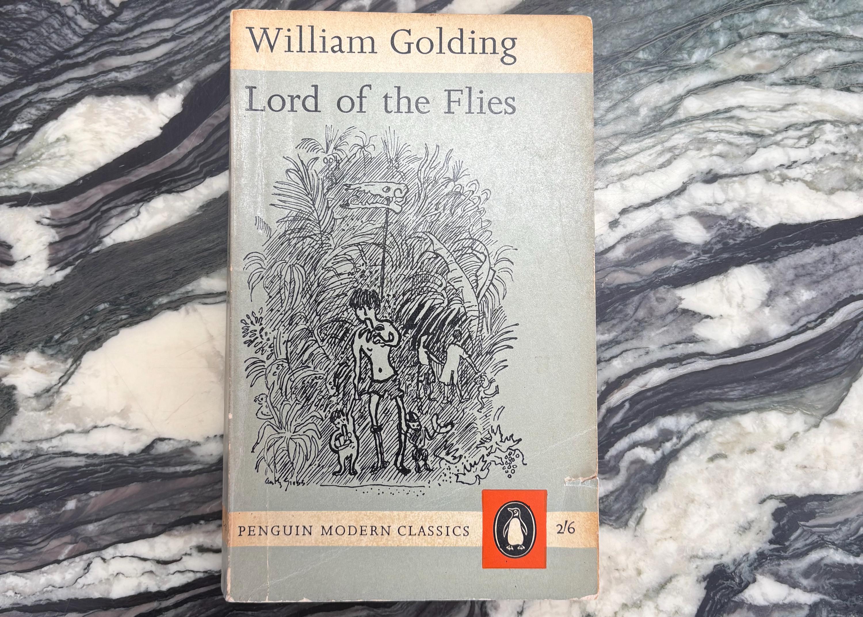Libro antiguo: William Golding, El señor de las moscas, Penguin Modern Classics, 1962, libro de bolsillo