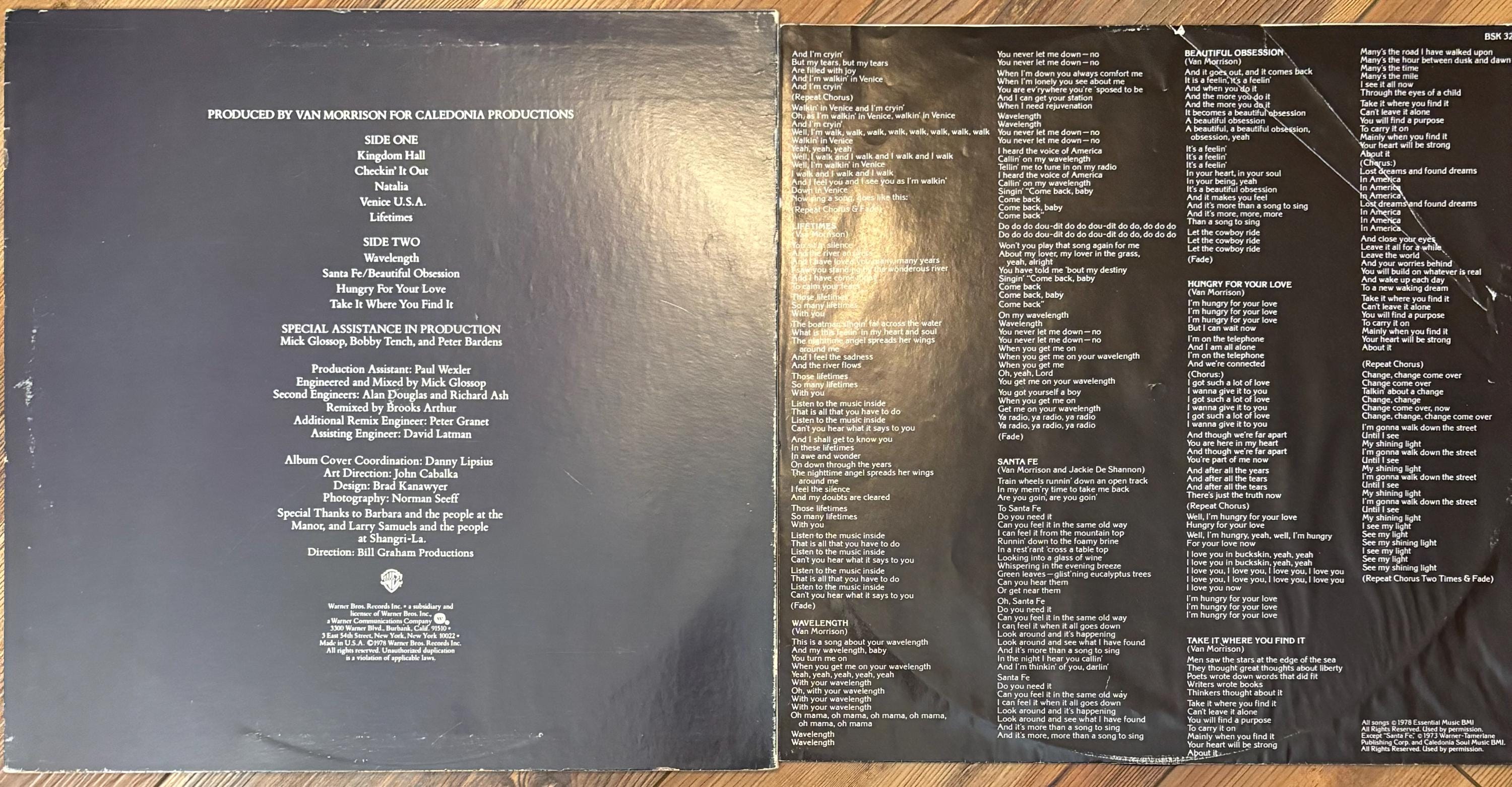 Vintage Vinyl - Van Morrison, Wavelength, Warner Bros.bsk-3212
