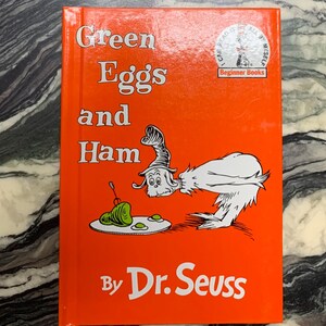 Vintage Buch - Dr. Seuss, Grüne Eier und Ham, Anfängerbücher, 1988, Grolier Book Club Edition, Hardcover