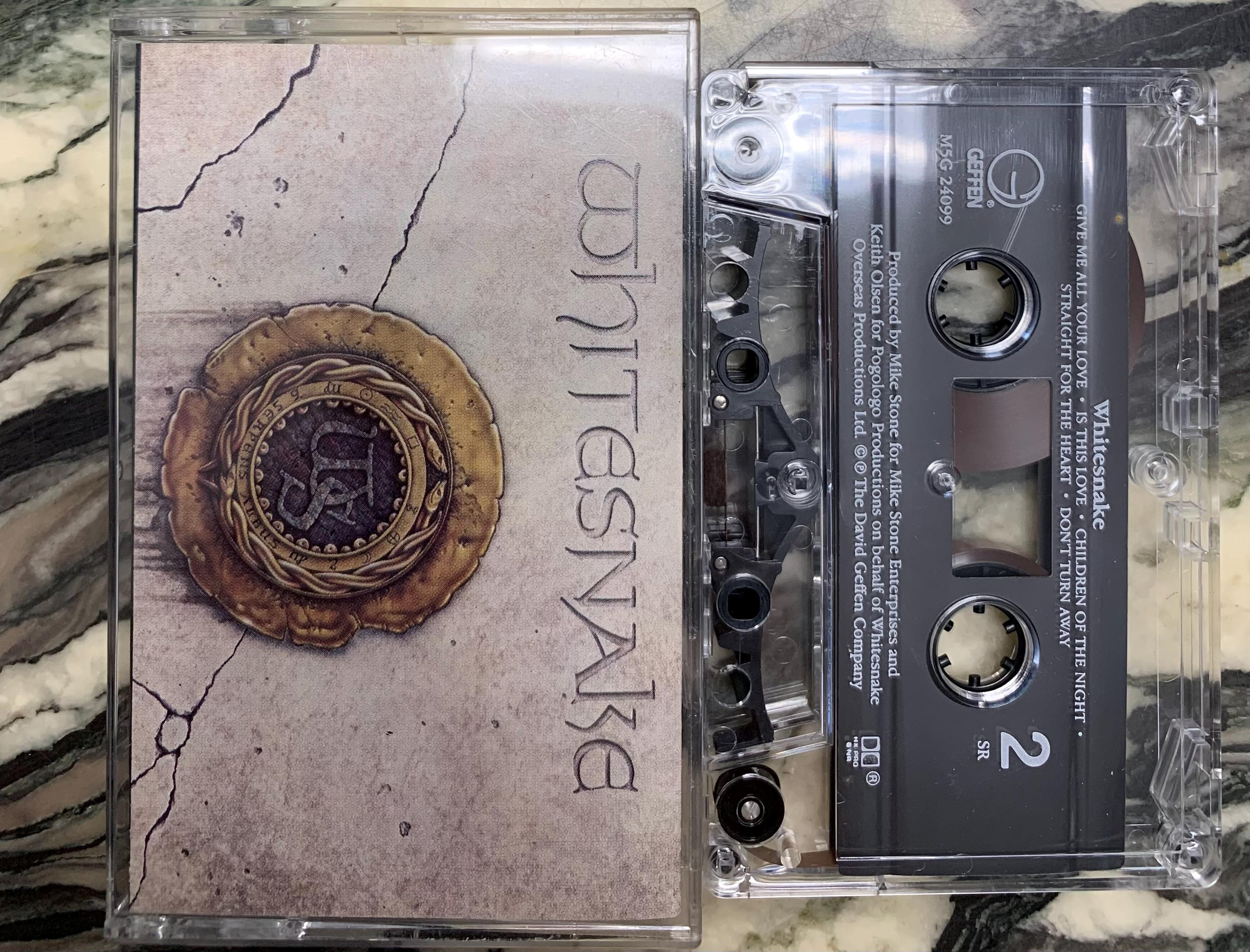 Vintage Cassette Tape - Whitesnake, Self-titled Album, Geffen, M5G