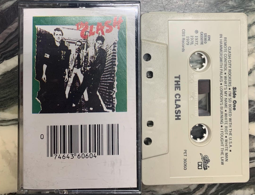 Nastro a cassetta d'epoca The Clash, album omonimo, Epic PET