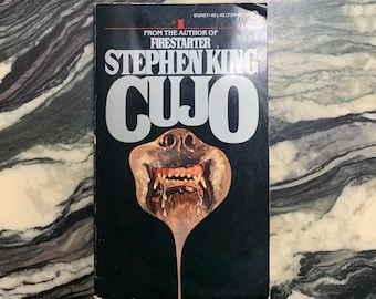 Libro antiguo: Stephen King, Cujo, primera edición impresa, 1982, tapa blanda