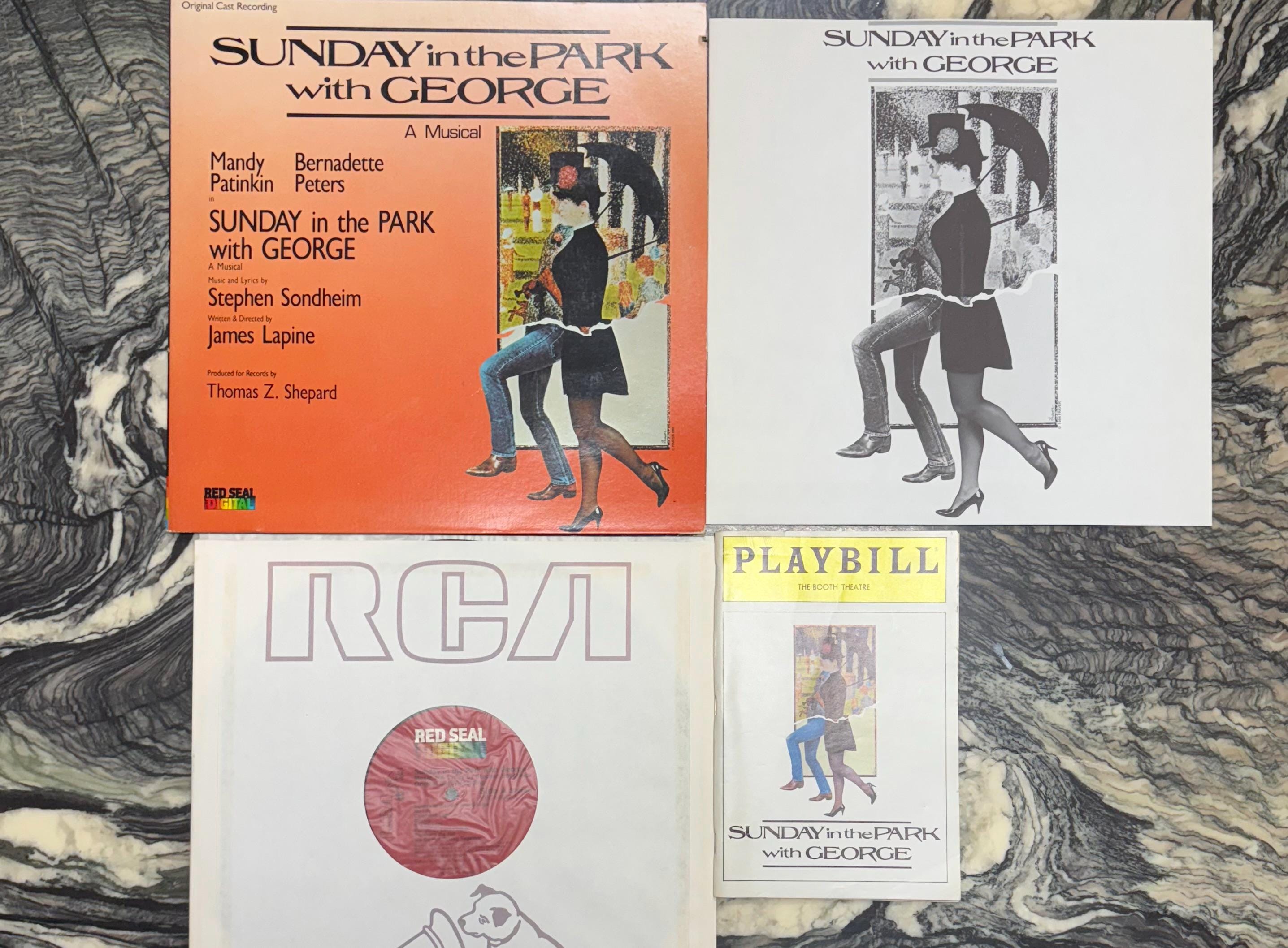 Vintage Vinyl + Playbill - Original Cast, Sunday in the Park With
