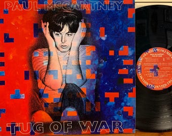 Vintage-Vinyl – Paul McCartney, Tug of War, Columbia TC 37462, Cover mit Bild und Texten