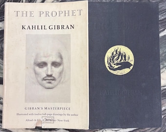 Libro antiguo - El Profeta, Kahlil Gibran, Alfred A. Knopf, 1972, 89.ª edición, tapa dura, sobrecubierta