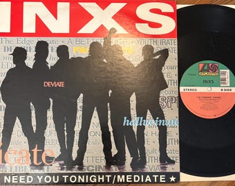 Vinilo vintage - Inxs, Need You Tonight/Mediate, I’m Coming (Home), Atlantic 0-86645, sencillo de 12 pulgadas