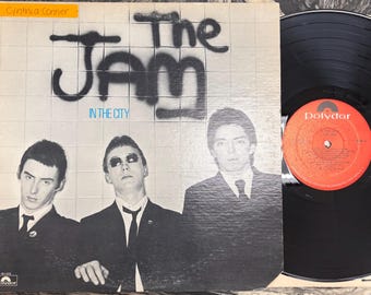 Vinyle vintage - The Jam, In the City, Polydor, PD-1-6110, pochette illustrée, Paul Weller
