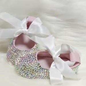 Baby-Kristall-Schuhe, Baby-Mädchen-Schuhe, Strass-Babyschuhe, Neugeborenen-Baby-Mädchen-Luxusgeschenk, niedliches Babygeschenk, Prinzessinnenschuhe, Babyparty-Geschenk