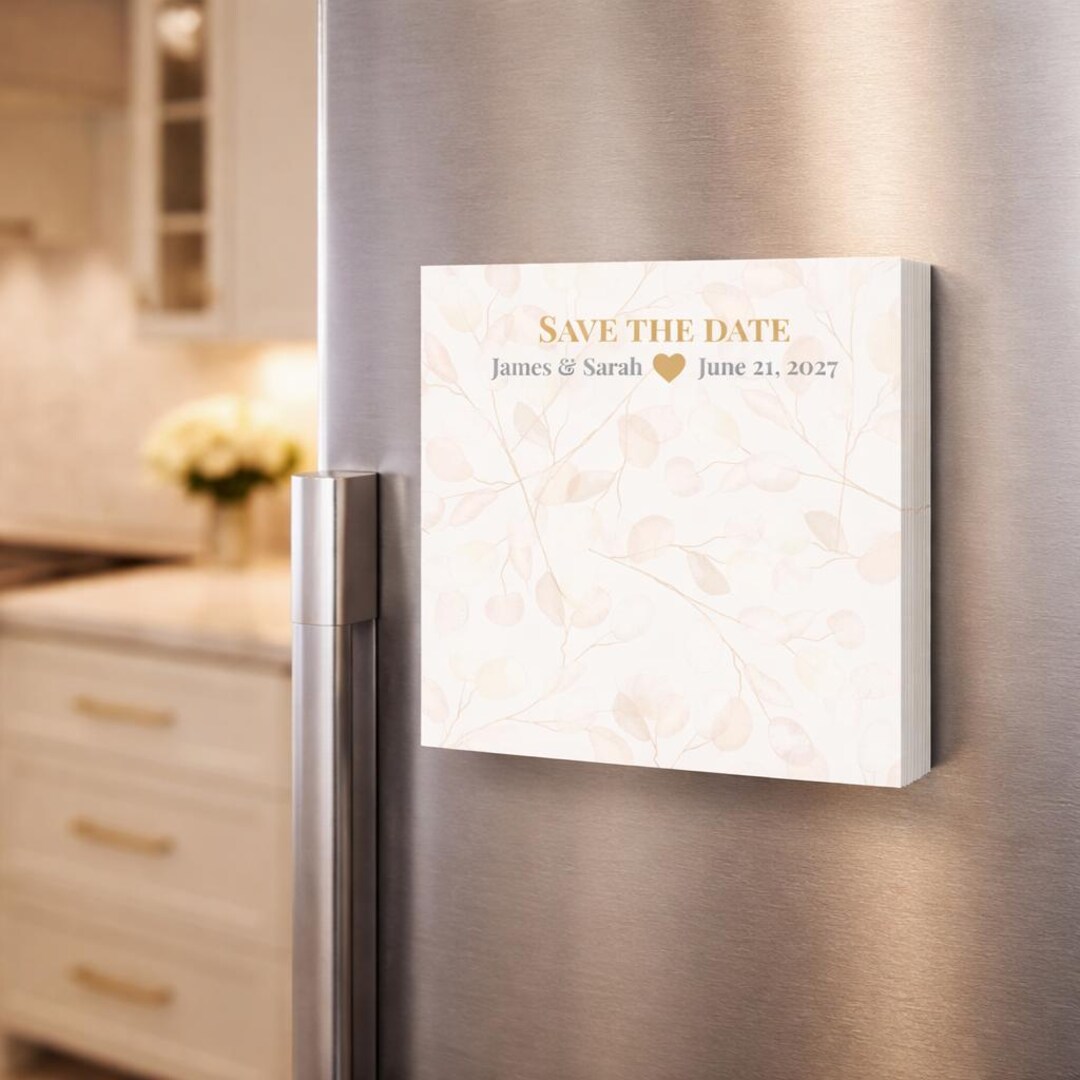 Save the Date Post-it Notes | Blush Leaf Wedding Date Pads - Etsy UK