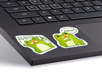 Forg Stickers | Frog Sticker Design | Bullet Journal Stickers | Laptop Decor | Cute Frog Sticker | Handmade Kawaii Sticker