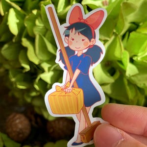 Kikis Lieferservice Aufkleber | Wasserfeste Aufkleber | Bullet Journal Aufkleber | Laptop Dekor | Studio Ghibli Vibes | Niedlicher Hexen-Sticker