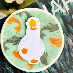 Stickers poulet et oie | Stickers Bullet Journal | Décoration pour ordinateur portable | Sticker mignon d'oie | Stickers kawaii faits main