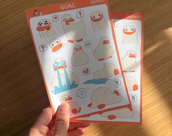 Guac the Goose Matte Sticker Sheet: Journaling Stickers
