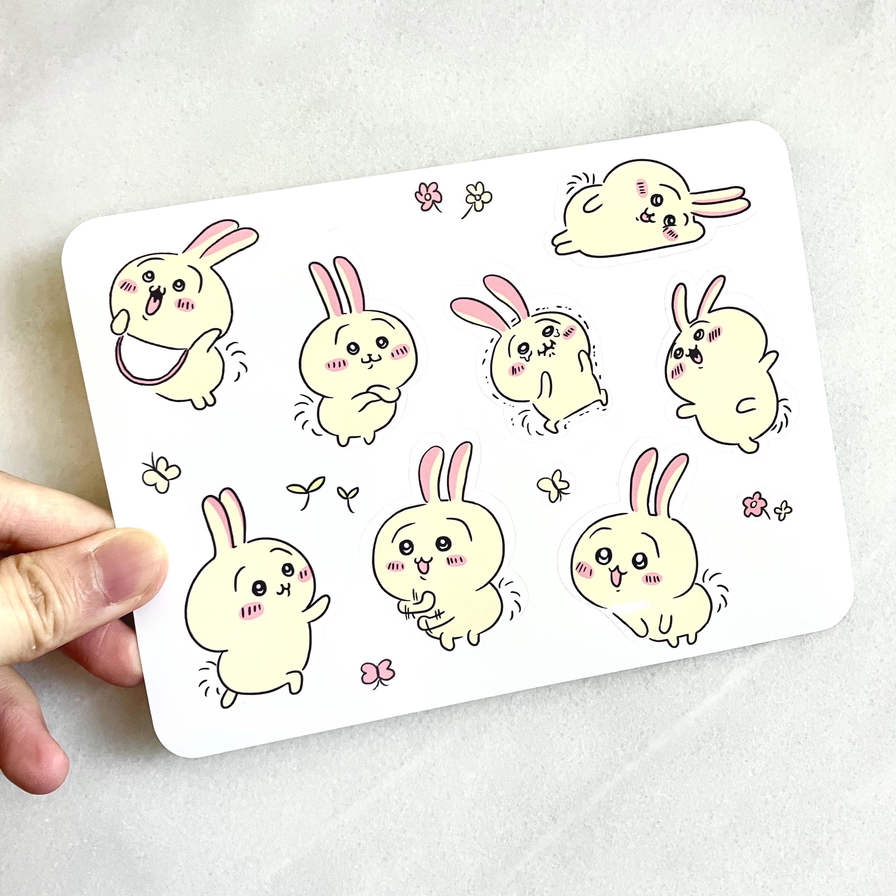 Chiikawa: Usagi Sticker Sheet | Cute Bunny Stickers | Chiikawa Stickers | Kawaii Anime Stickers | Waterproof Stickers | Vinyl Sticker Sheet
