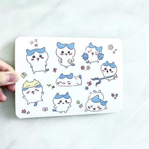 Chiikawa: Hachiware Sticker Sheet | Cute Cat Stickers | Kawaii Anime Stickers | Waterproof Stickers | Vinyl Sticker Sheet