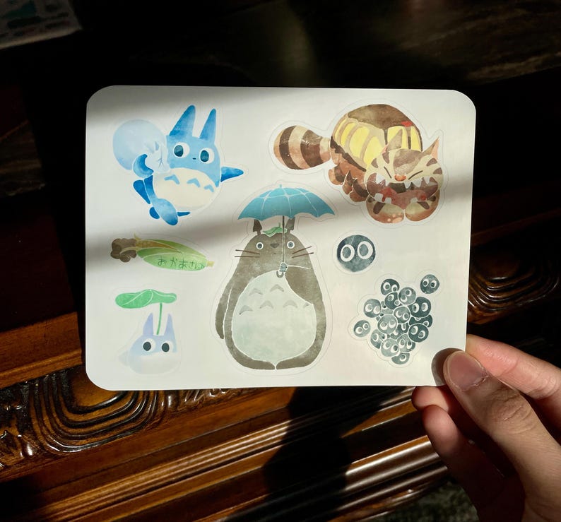Totoro Sticker Sheet | Waterproof Vinyl Ghibli Stickers - Etsy