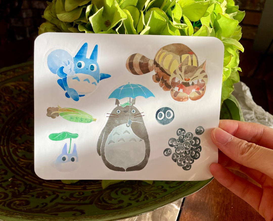 Totoro Sticker Sheet | Waterproof Vinyl Ghibli Stickers - Etsy
