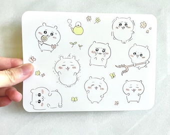 Chiikawa Sticker Sheets | Chiikawa | Kawaii Anime Stickers | Waterproof Stickers | Vinyl Sticker Sheet | Cute Hamster Sticker