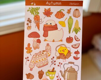 Autumn Sticker Sheet: Fall Vibes, Journaling Stickers