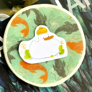 Stickers poulet et oie | Stickers Bullet Journal | Décoration pour ordinateur portable | Sticker mignon d'oie | Stickers kawaii faits main