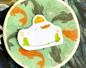 Handmade Chicken and Goose Stickers: Kawaii Laptop Decor