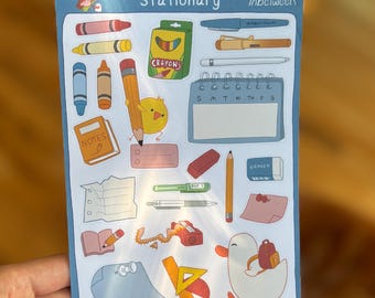 Stationary Sticker Sheet - Laptop, Journal Decor