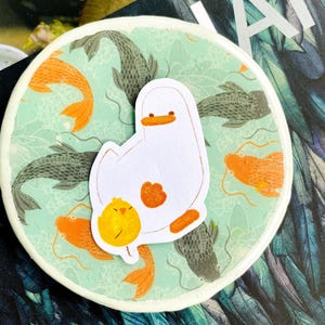 Stickers poulet et oie | Stickers Bullet Journal | Décoration pour ordinateur portable | Sticker mignon d'oie | Sticker Kawaii fait main | Stickers aquarelle