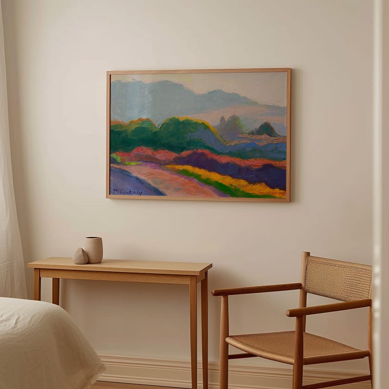 Roadside on CANVAS, Wall Art Print, Oil Painting Print, Wall Art Framed