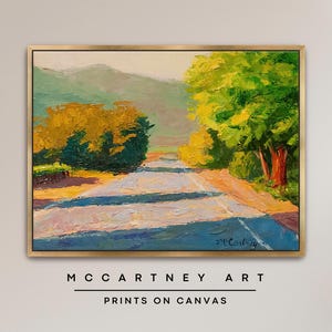 California Sunset on CANVAS, Wall Art Print, Oil Painting Print, Wall Art Framed Canvas, Wall Decor