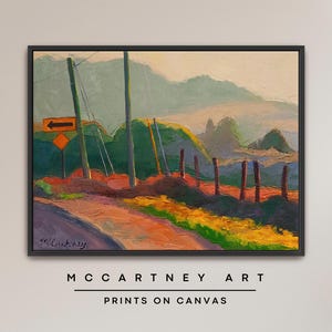 Misty Light on CANVAS, Wall Art Print, Oil Painting Print, Wall Art Framed Canvas, Wall Decor