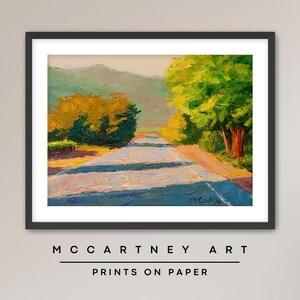California Sunset on FINE ART PAPER, Wall Art Print, Oil Painting Print, Wall Art Framed , Wall Decor