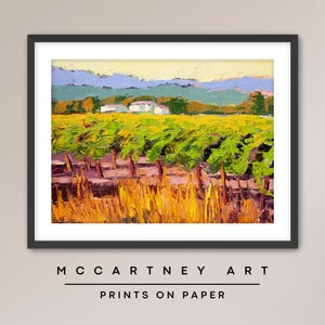 Sonoma County on FINE ART PAPER, Wall Art Print, Oil Painting Print, Wall Art Framed , Wall Decor