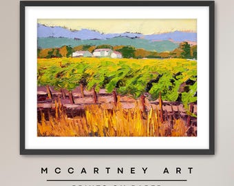 Sonoma County on FINE ART PAPER, Wall Art Print, Oil Painting Print, Wall Art Framed , Wall Decor