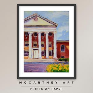 Ole Miss Lyceum #1 on FINE ART PAPER, Wall Art Print, Oil Painting Print, Wall Art Framed , Wall Decor