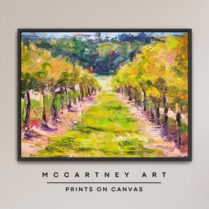 Vineyard Path on CANVAS, Wall Art Print, Oil Painting Print, Wall Art Framed Canvas, Wall Decor