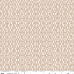 Primrose Hill ~ Garden Trellis Wheat ~ by Melanie Collette for Riley Blake ~ Sold by the Yard