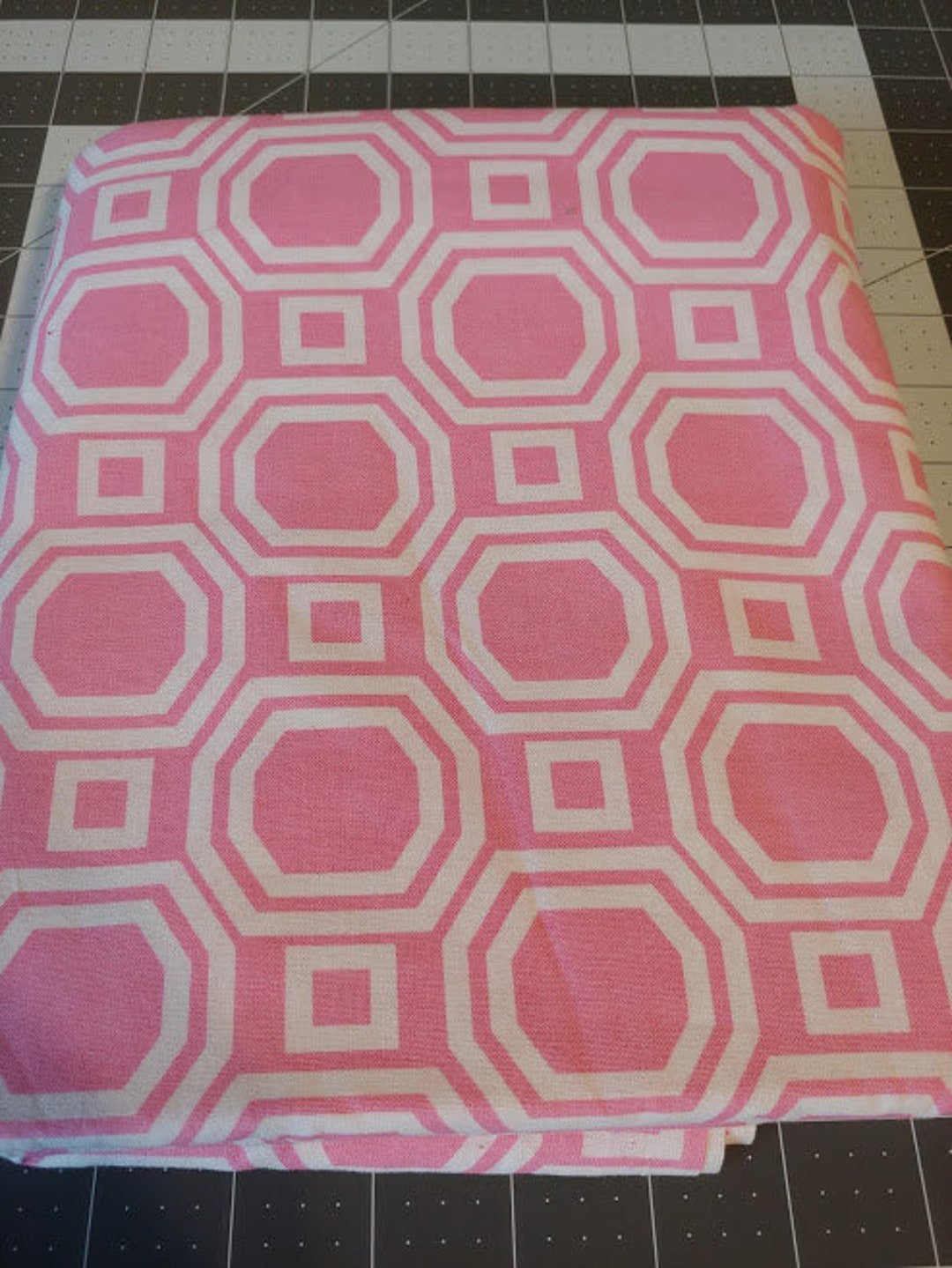 Michael Miller Mod Geo Fabric ~ Pink and White ~ by the Yard - Etsy