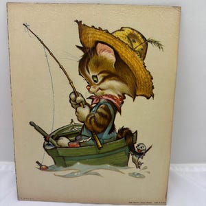 Vintage cat print