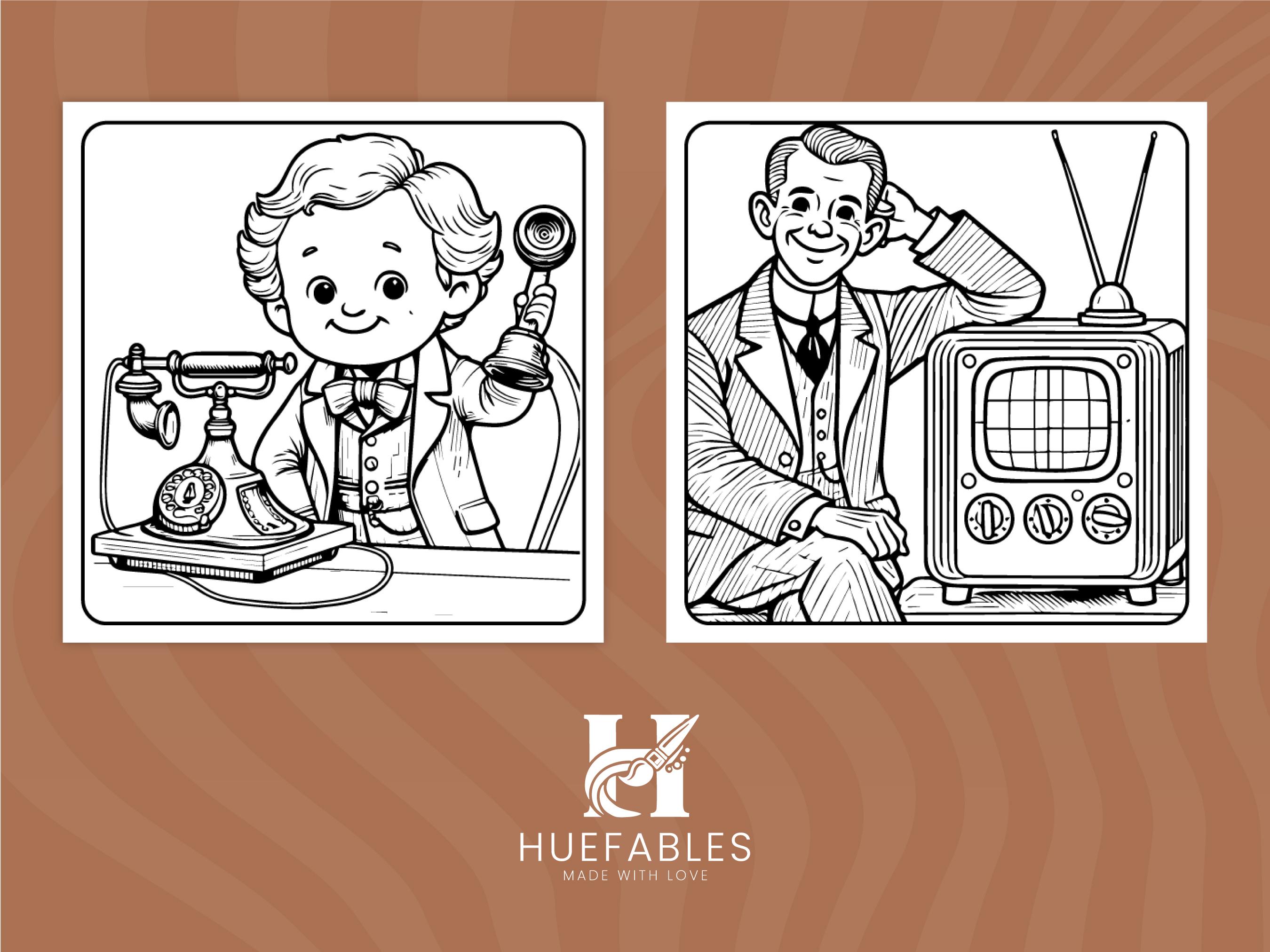 Inventions Coloring Historical Inventions Coloring Pages for Kids Educational Coloring ...