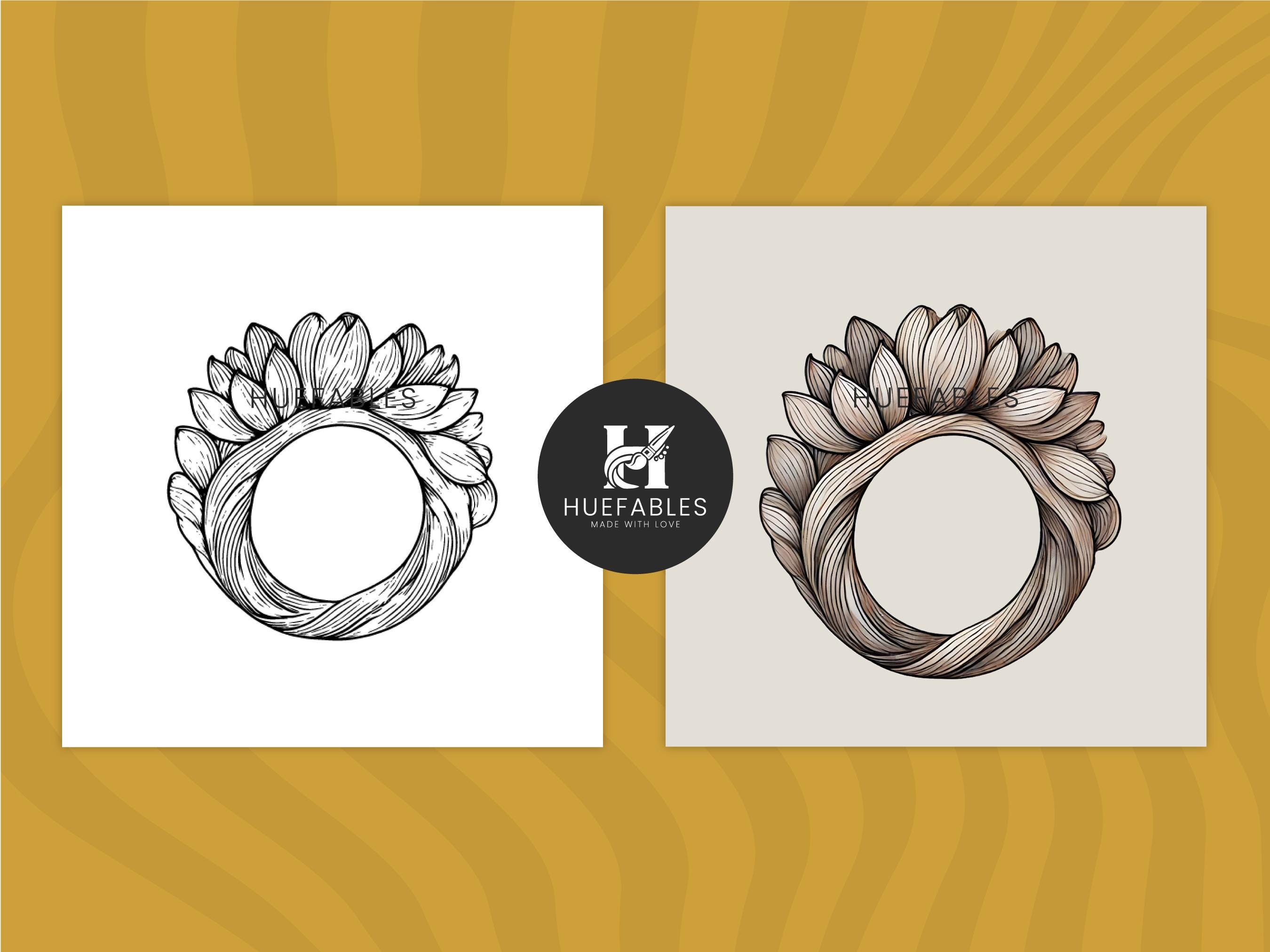 Ring Coloring Pages | Jewelry Coloring Sheets for Kids & Adults ...