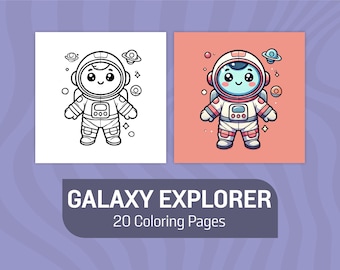 Space Coloring Pages for Kids: Astronaut & Galaxy Adventures (PDF)
