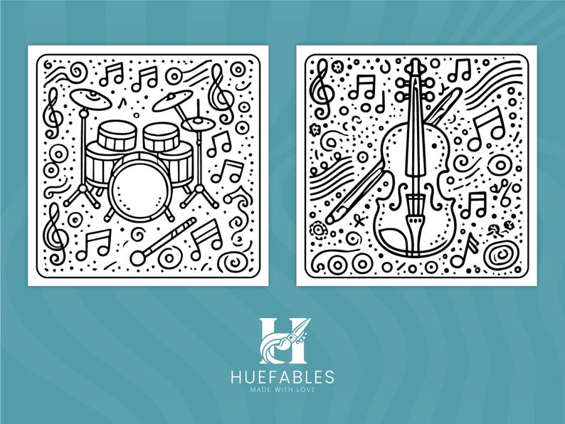 Fun and educational instrument coloring page designed for kids to explore music.