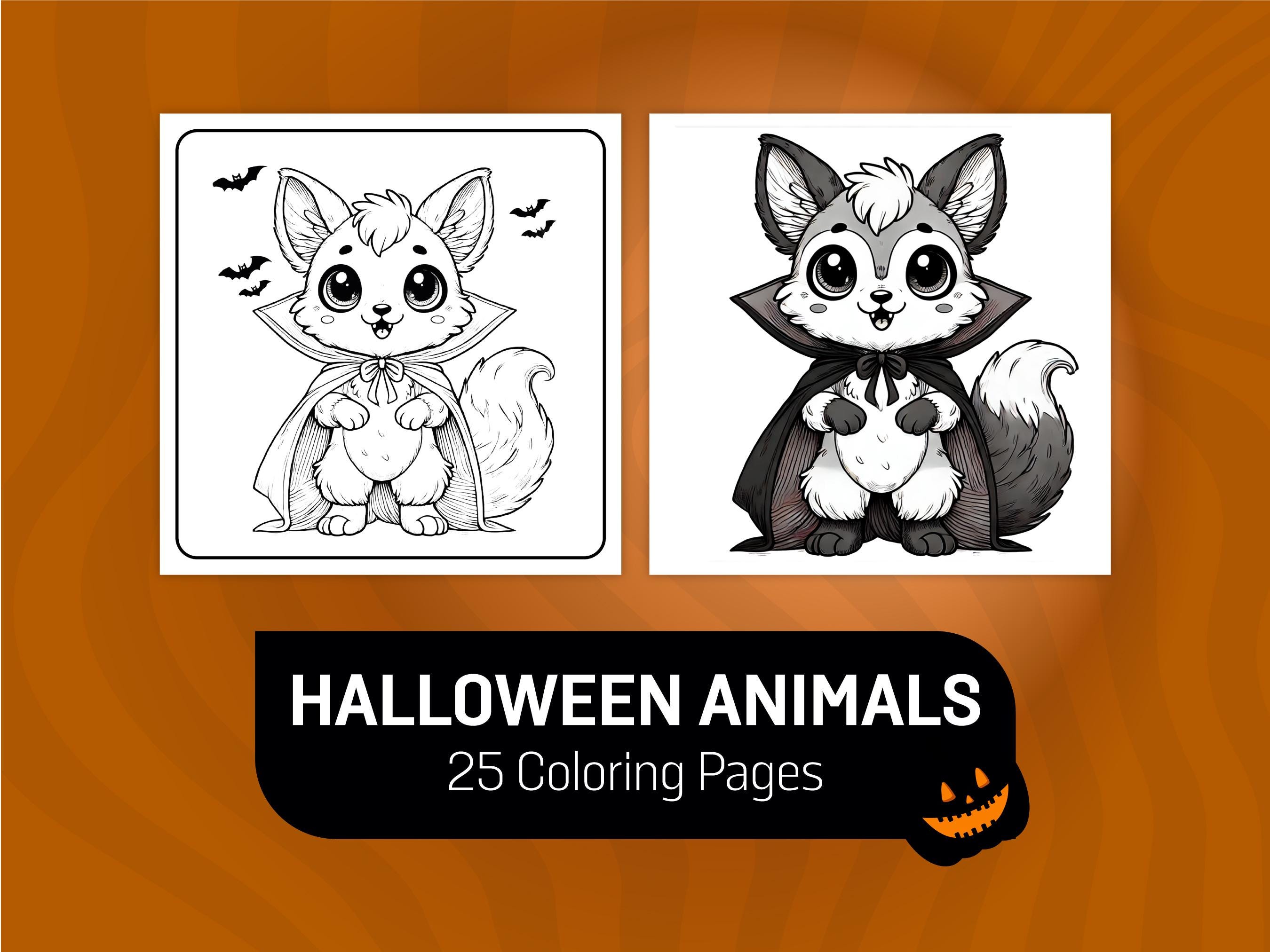 Cute Halloween Animals Coloring Pages Halloween Coloring Sheets for