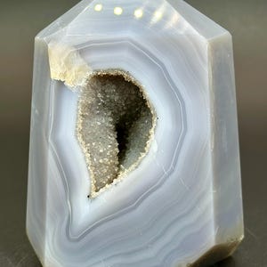 Druzy Blue Agate Crystal Tower